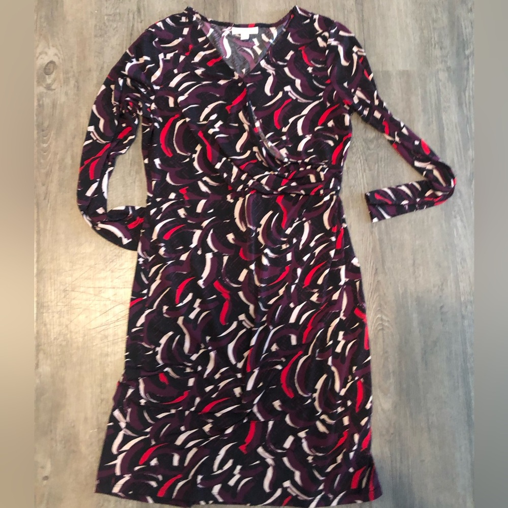 Dana Buchman stretch long sleeve dress size M